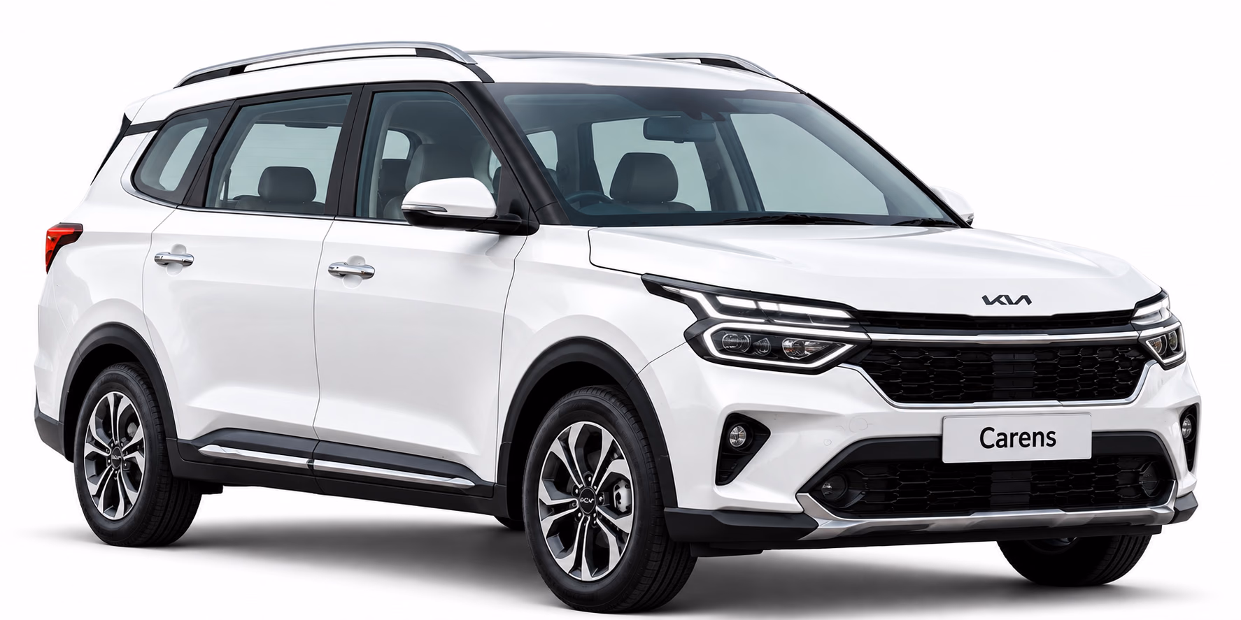 White Kia Carens SUV
