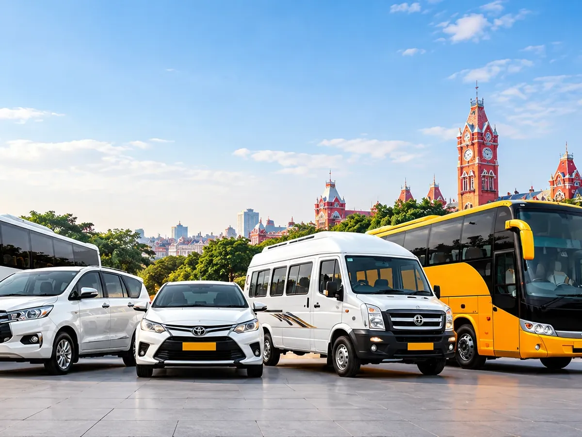 Sairam Travels fleet: Innova, car, Tempo Traveller and tourist buses in Chennai